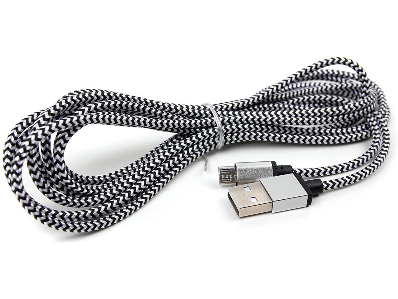 A1 Smartphone Compatible with Gionee A1 Plus DURAGADGET Braided Silver Nylon 3M Micro USB Cable 