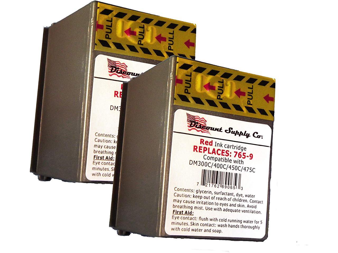 Pitney Bowes 7659 Compatible Red Ink 2Pack for DM300c, DM400c, DM450c