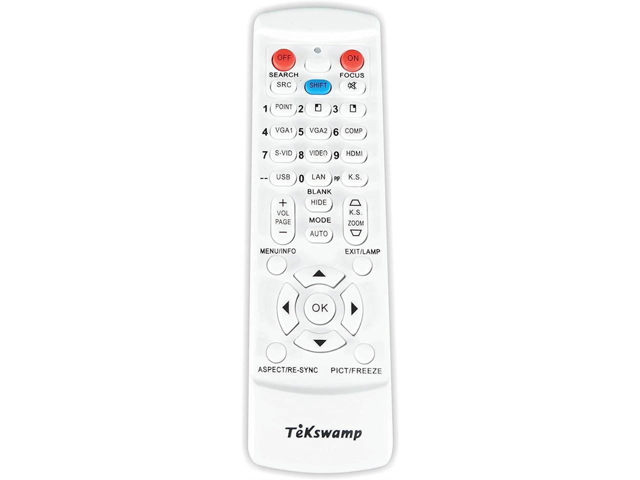 TeKswamp Video Projector Remote Control Black for HP sb21 
