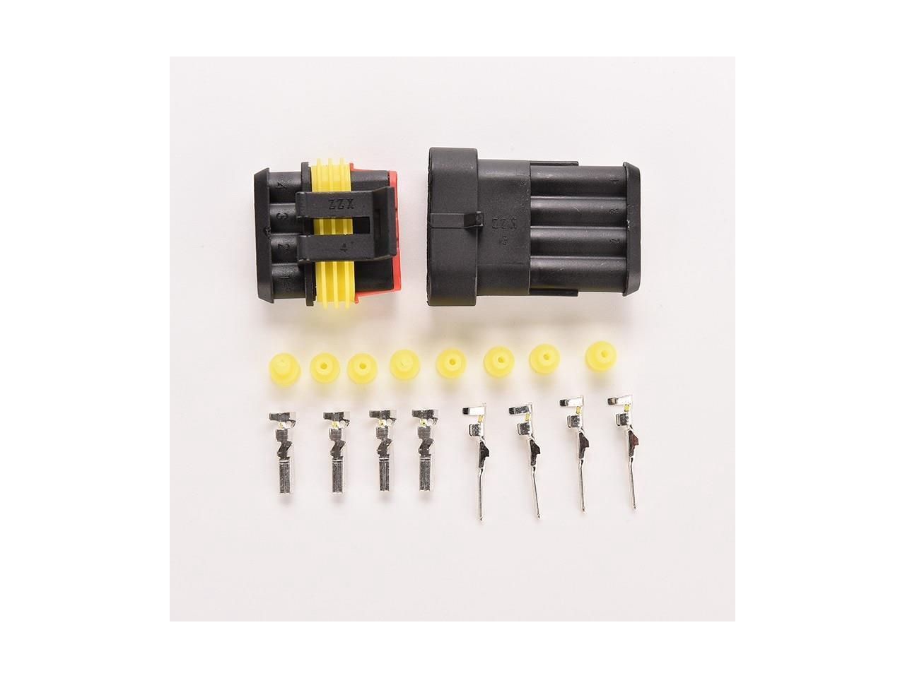 352Pcs 1//2//3//4 Pin Way Car Auto Sealed Waterproof Electrical Wire Connector Plug