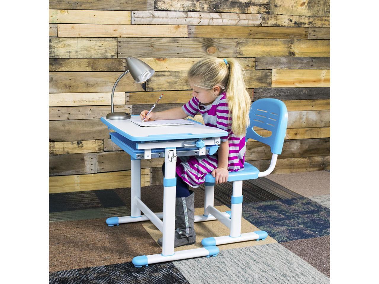 ProHT Height Adjustable Children's Desk & Chair Set, Kids Work Station