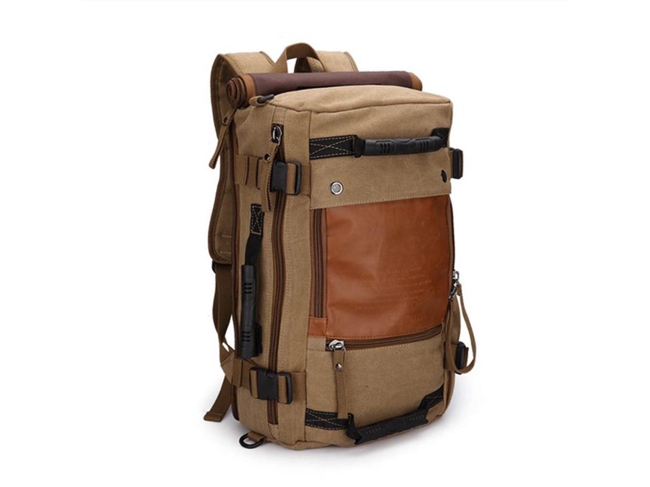 KAKA Canvas Travel Duffel Bag Camping Hiking Backpack Rucksack Laptop Bags - 0