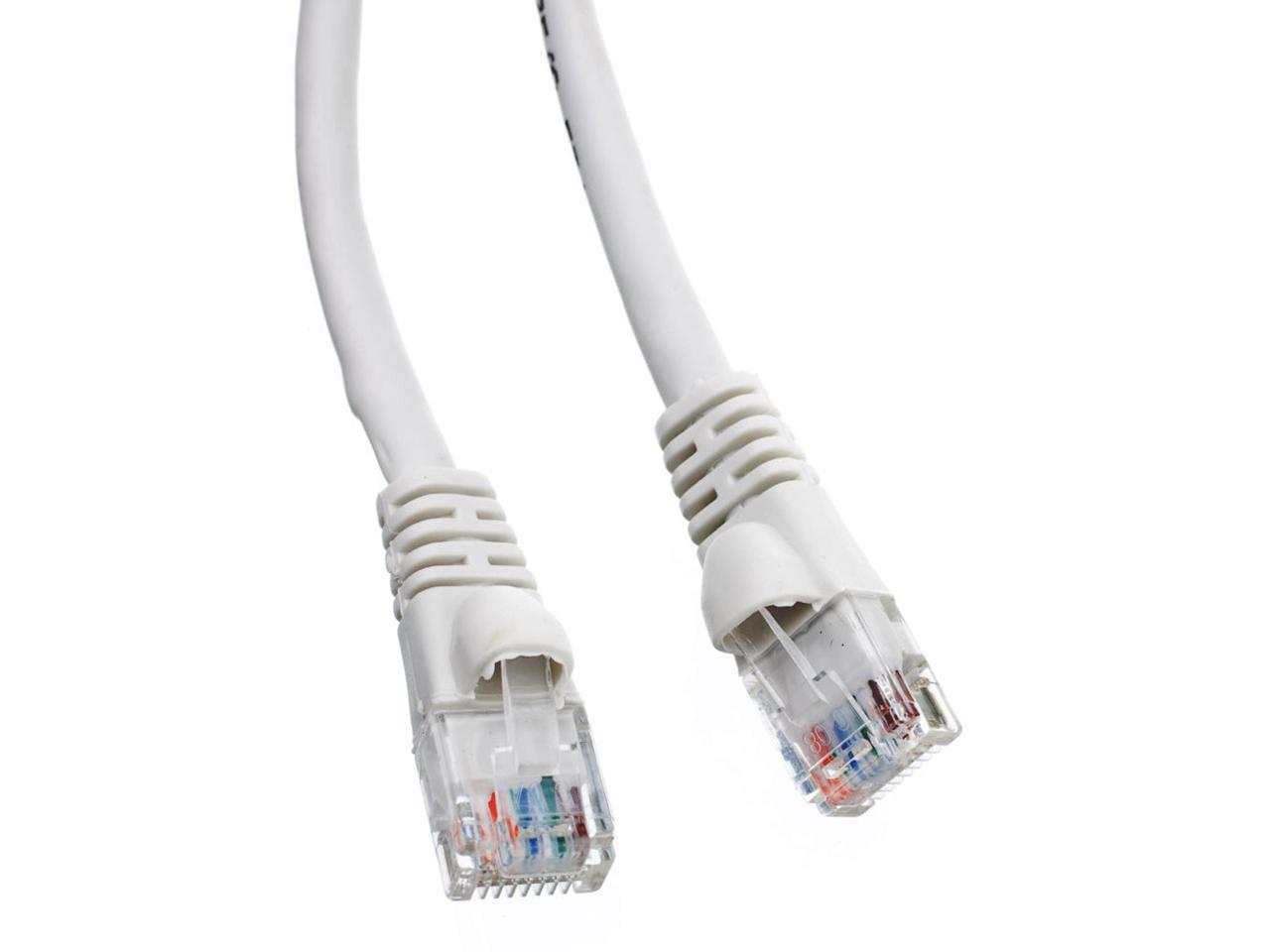 BattleBorn 25Ft Cat5e RJ45 Cable Network Ethernet White 25 Foot Cable
