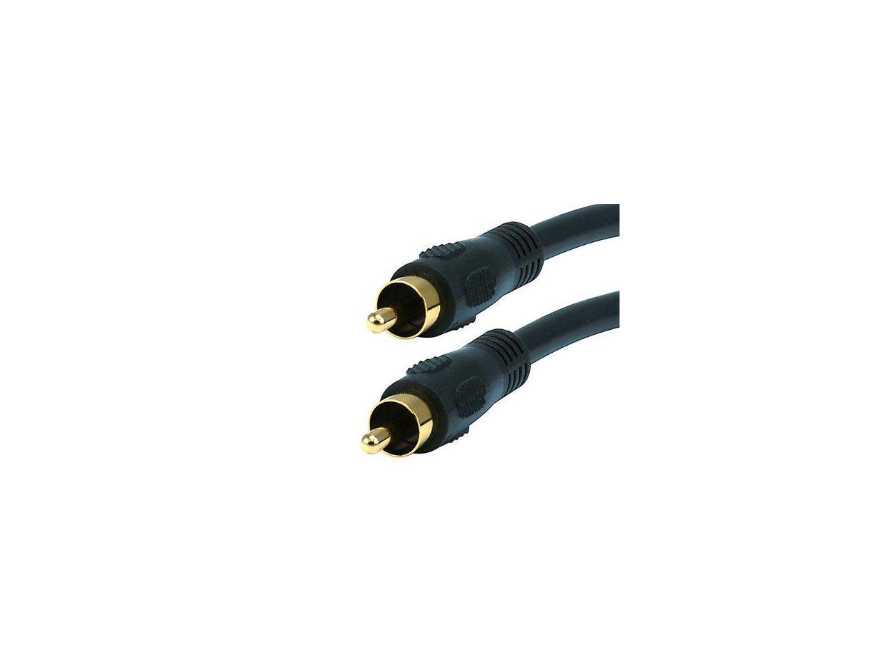 Monoprice 3ft Coaxial Audiovideo Rca Cable Mm Rg59u 75ohm For Spdif Digital Coax Subwoofer 8715