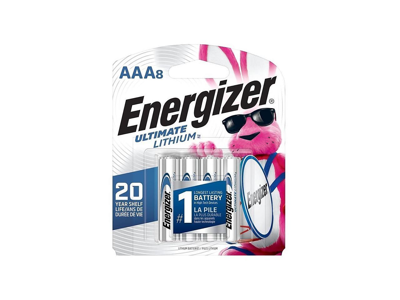 ENERGIZER Ultimate Lithium AAA Battery, 8pack