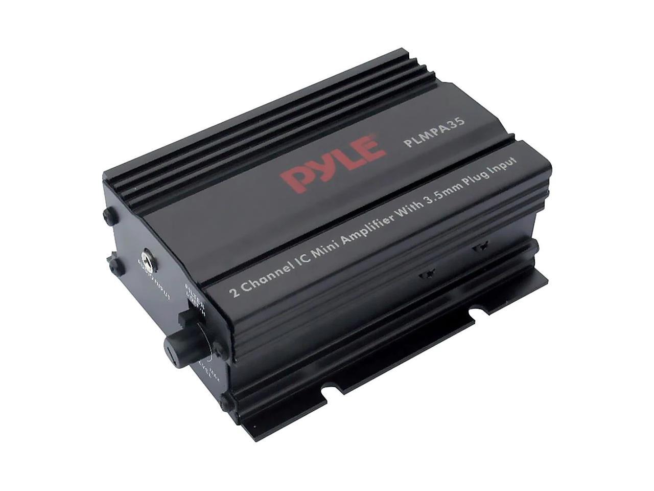 NEW PYLE PLMPA35 300W 2 CH CAR AUDIO MINI AMPLIFIER AMP WITH 3.5MM