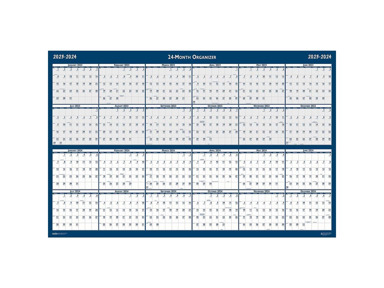 20232024 House of Doolittle 24"" x 37"" Yearly WetErase Wall Calendar