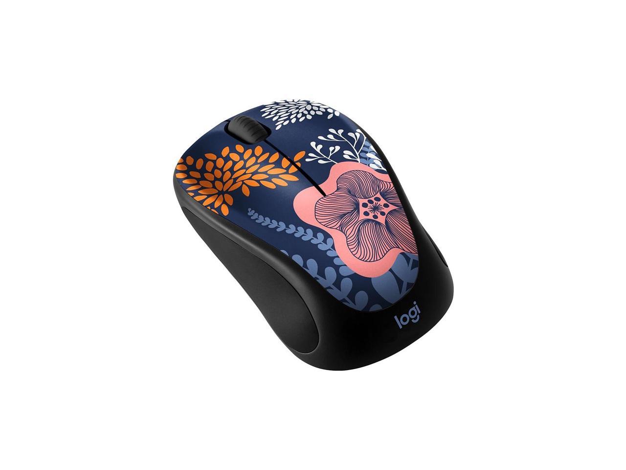 Logitech Design Collection Limited Edition Wireless 3 Button Ambidextrous Mouse With Colorful 6894