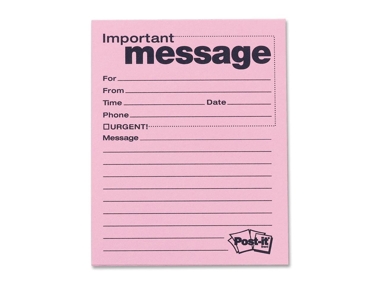 3M PostIt Important Telephone Message Pads