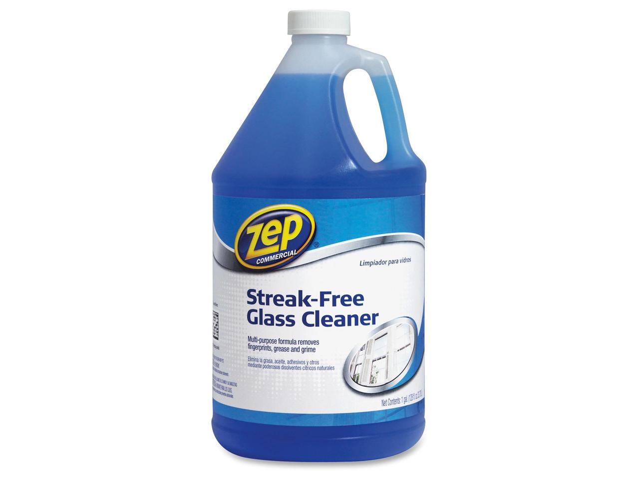 Zep Streakfree Glass Cleaner Liquid Solution, 1 gal., Blue
