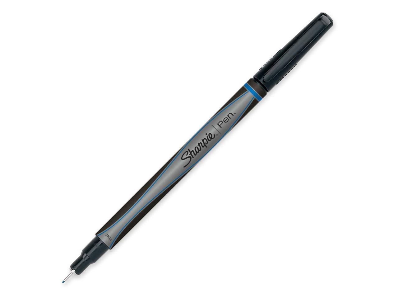 Sharpie 1742664 Porous Point Pen Fine Pen Point Type Blue Ink Silver Barrel 1 Each