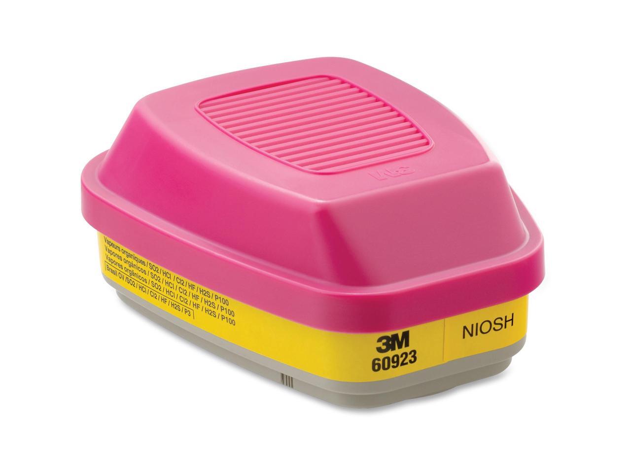 3M 60923 Cartridge/Filter for Organic Vapors, Acid Gases, Particulates