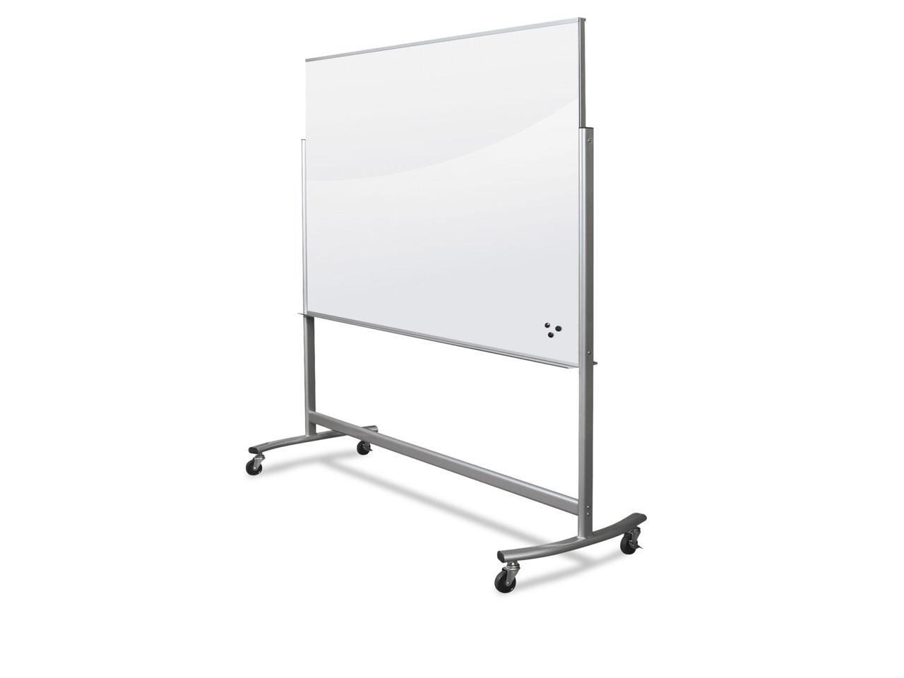 BestRite 74951 Visionary Move Mobile Glass Whiteboard, 72 x