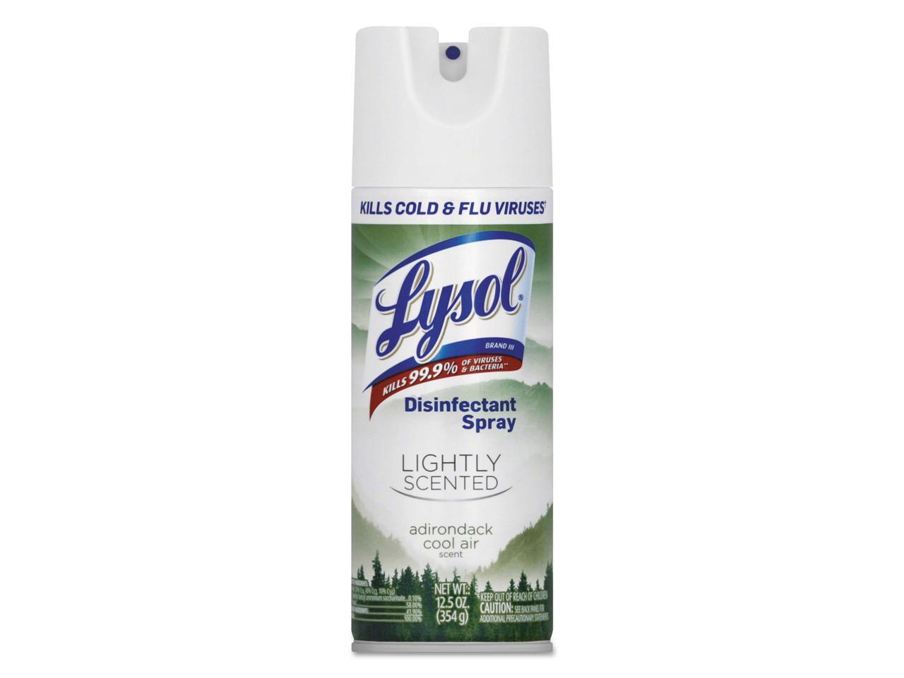 LYSOL Lightly Scented Disinfectant Spray Adirondack Cool Air 12.5 oz ...