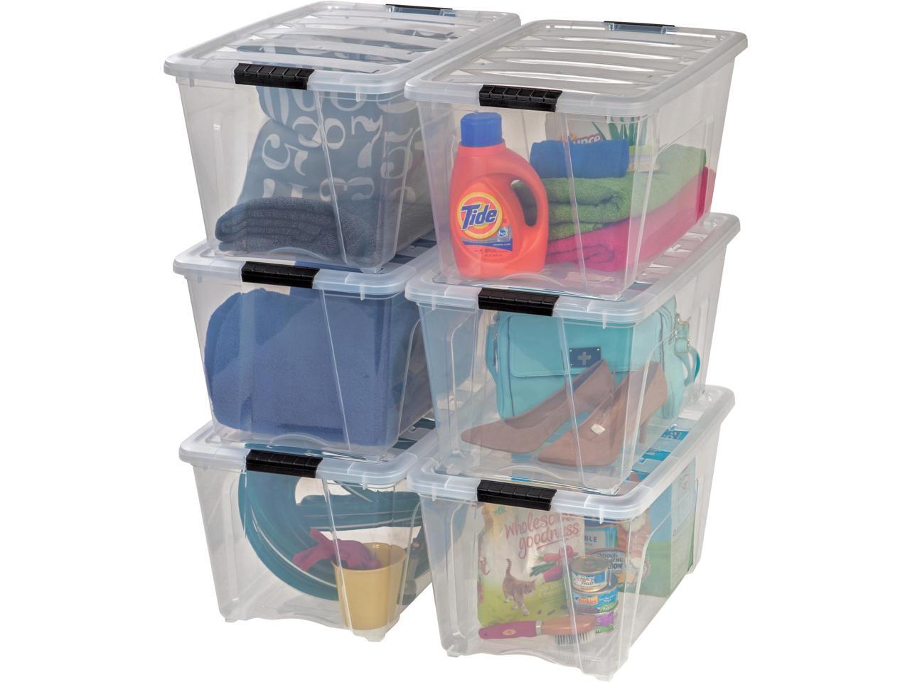 Iris Stack and Pull Box 53-Quart 16-1/2"Wx22"Lx13"H 6BX/CT CL 100245 -  Newegg.com