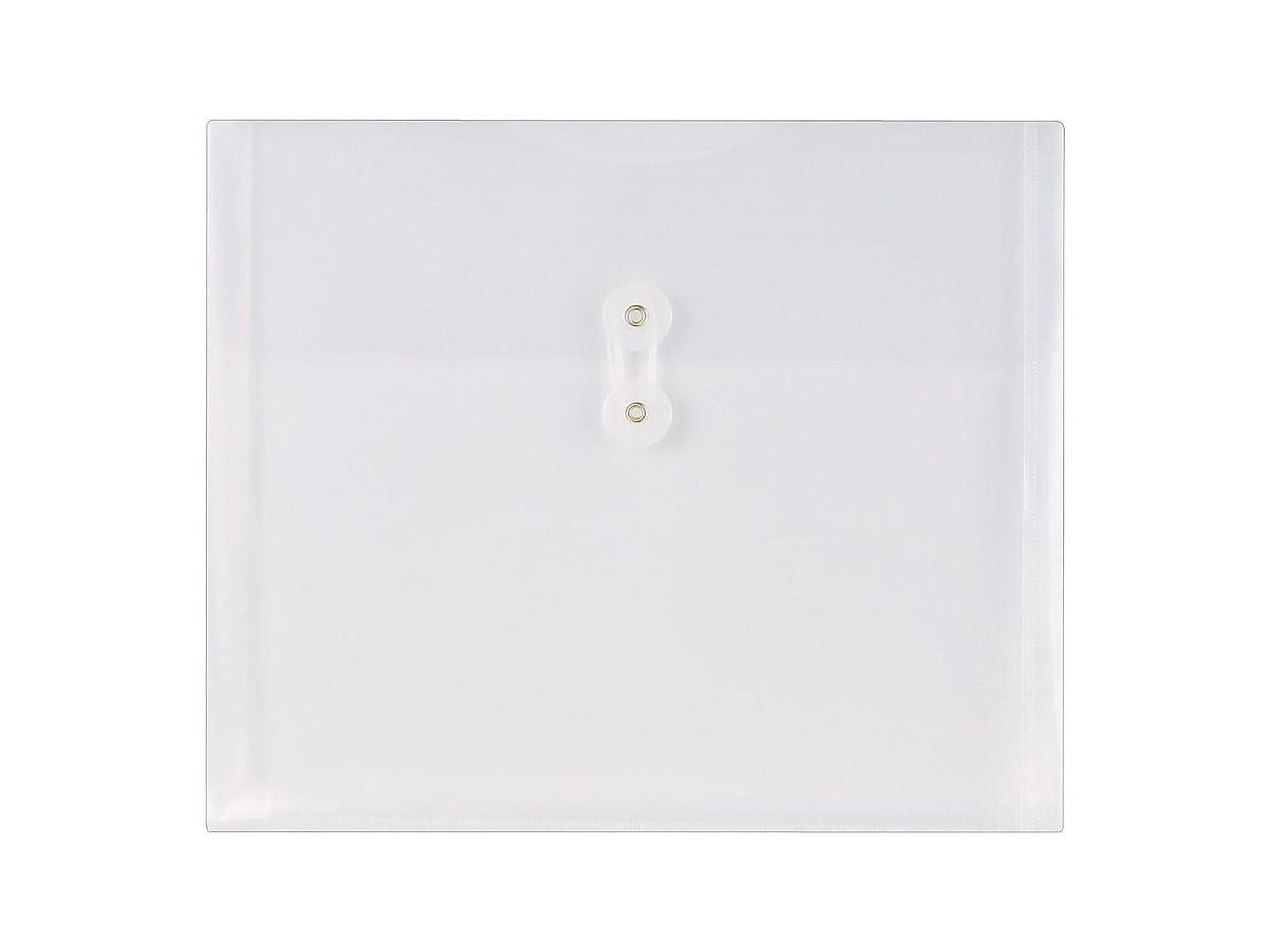MyOfficeInnovations Button & String Document Envelopes 11" x 8.5" Clear 10/Pack