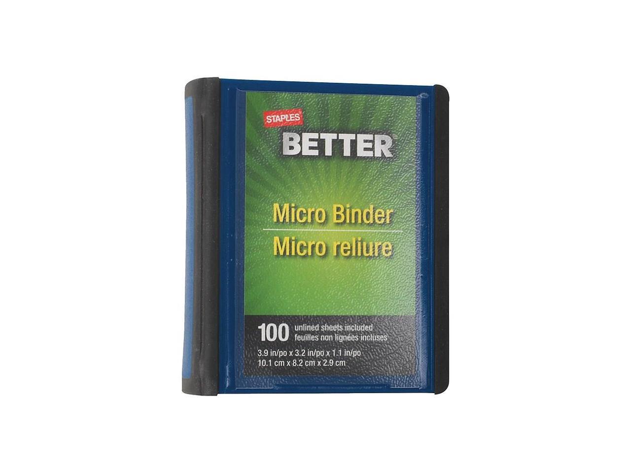 Staples Better 1 Inch Round Ring Micro View Binder Blue 26230 Newegg Com