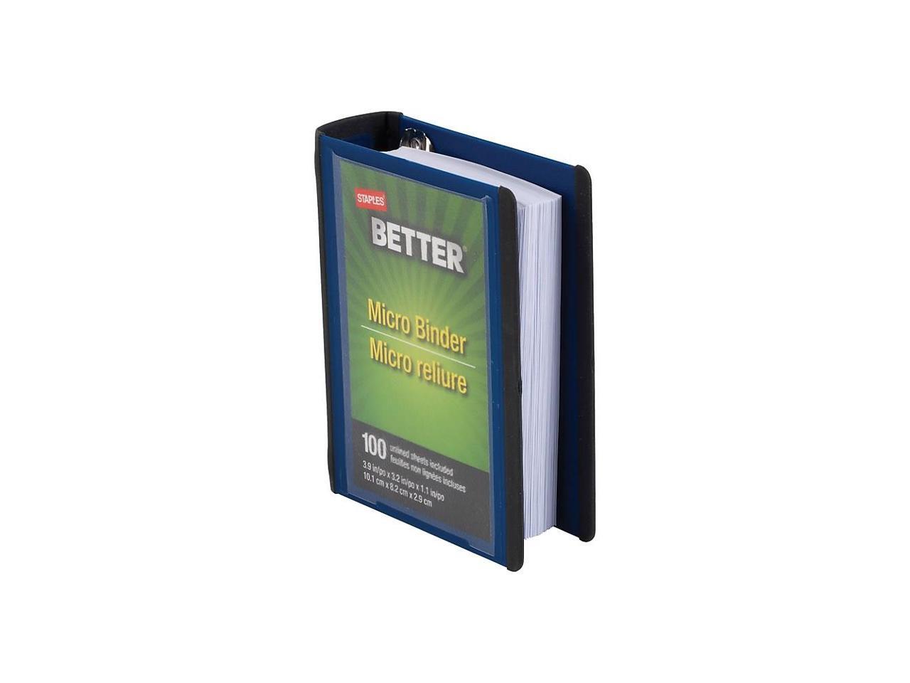 Staples Better 1Inch RoundRing Micro View Binder Blue (26230