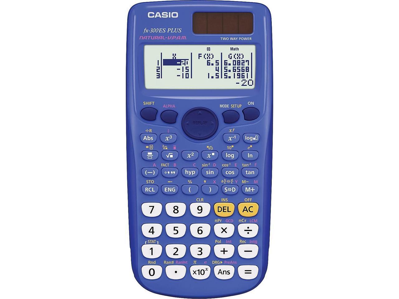 CASIO FX300ESPLUSBLU Fraction & Scientific Calculator (Blue)