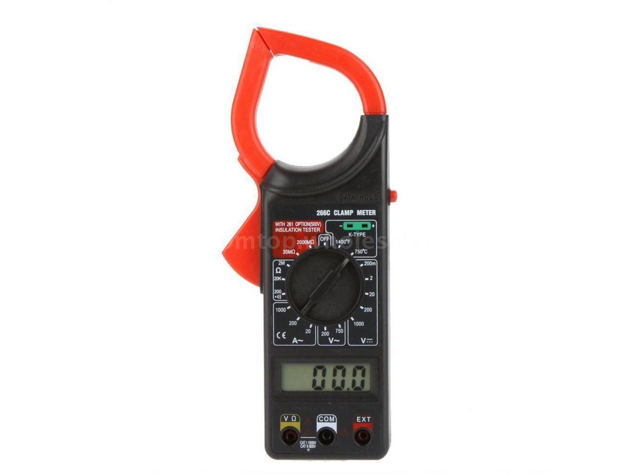 266C Digital Clamp Meter AC/DC Volt AC Amp Ohm Insulation Meter ...