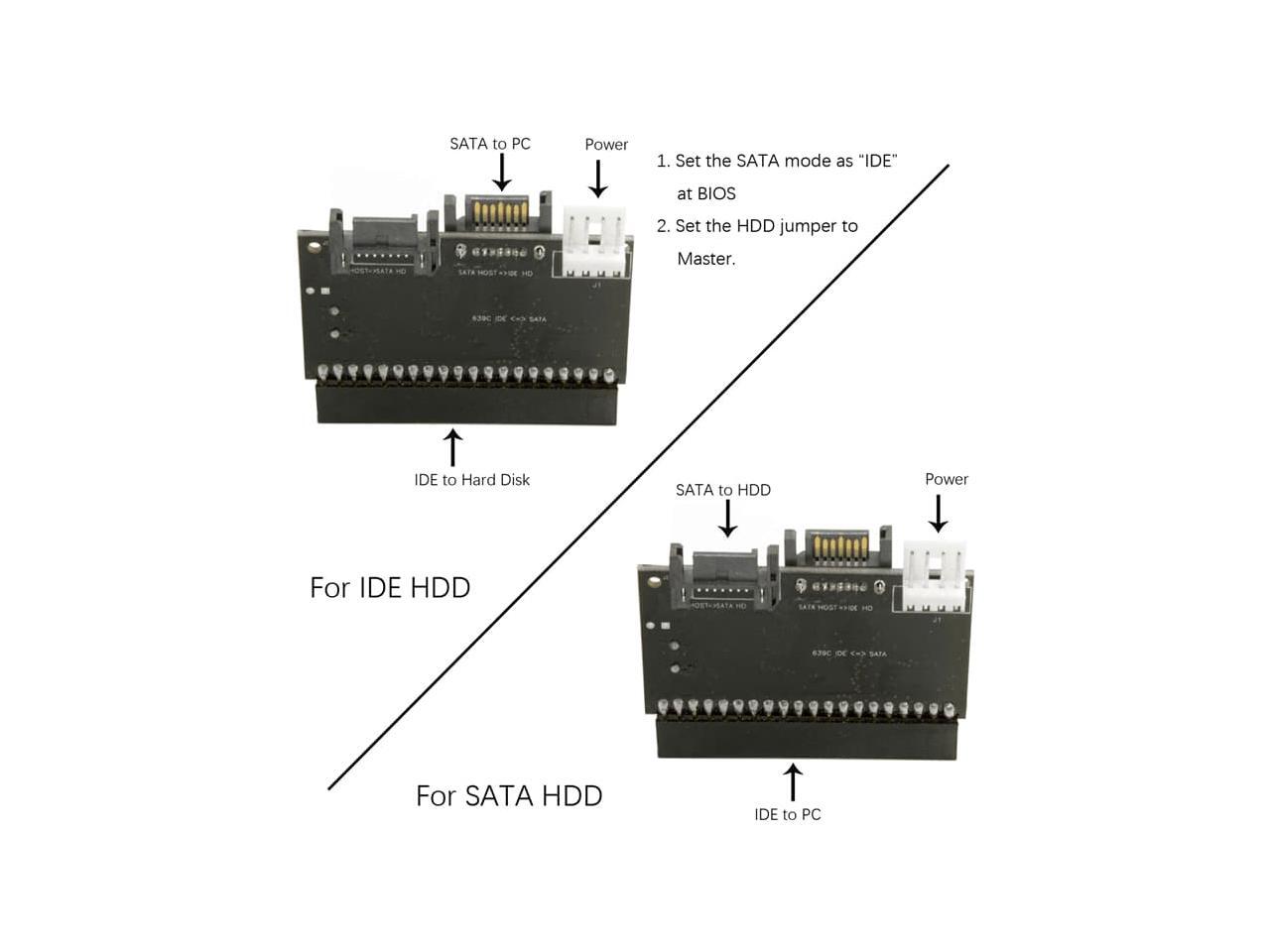 PATA IDE 2.5inch 44Pin Female to SATA Mutual Converter Adapter with ...
