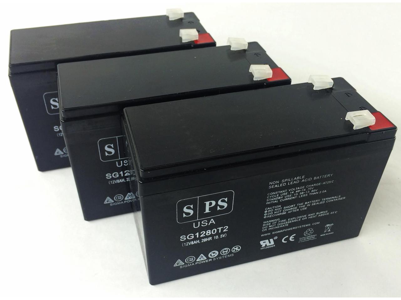 Set of 8 Sola 2200R UPS Replacement Batteries 