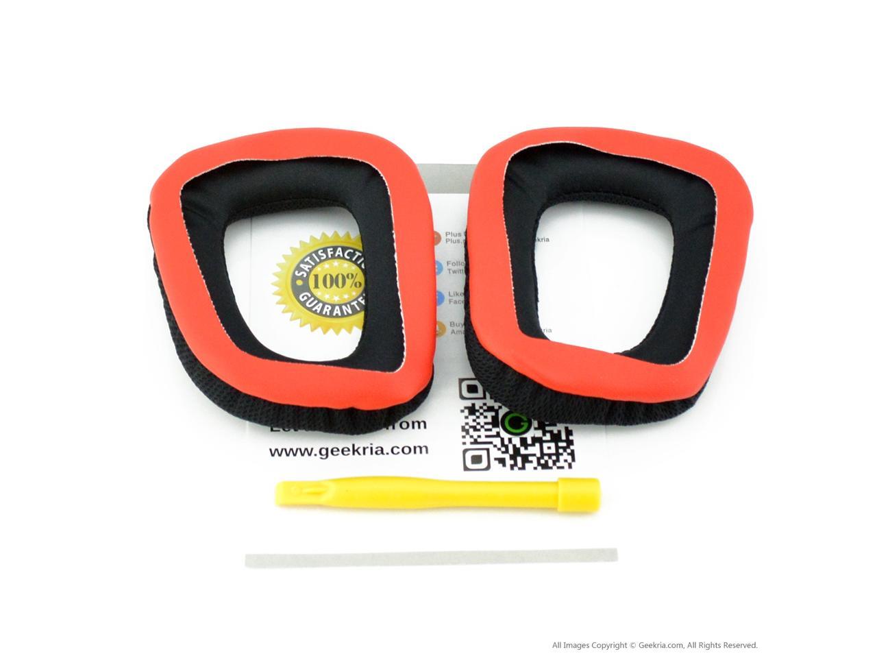 Geekria Comfort Mesh Fabric Replacement Ear Pads for Logitech G35, G430, G432, G332, G930, F450