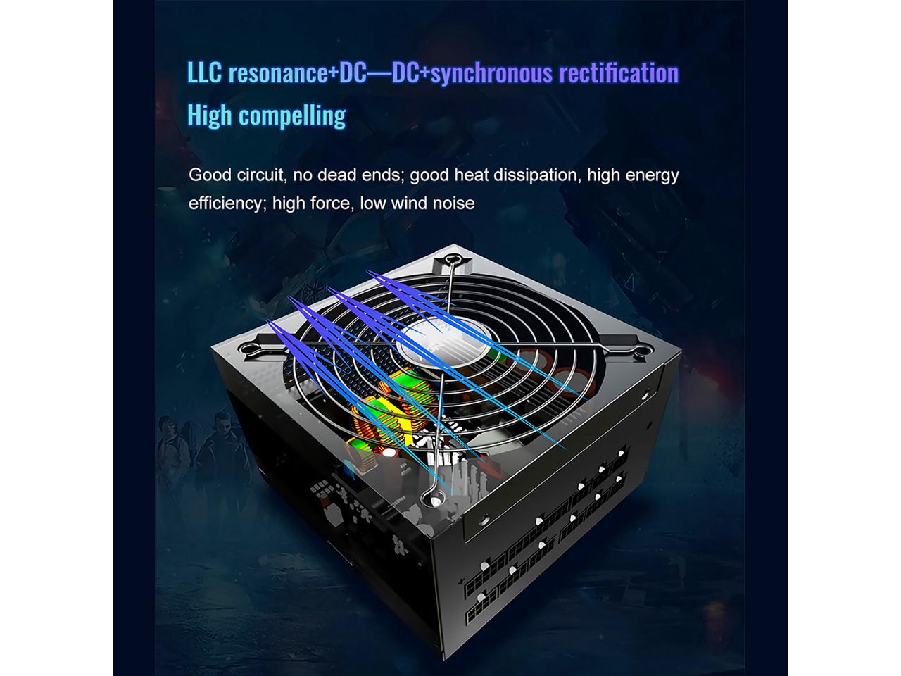 850W PSU Unit Full Modular Power Supply 80 Plus Gold PSU for PC ESport