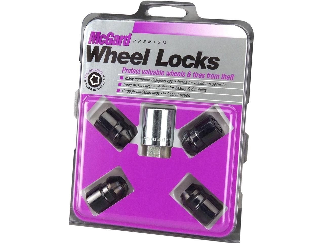 McGard 24025 Chrome/Black Cone Seat Wheel Lock Set (1/2"20)