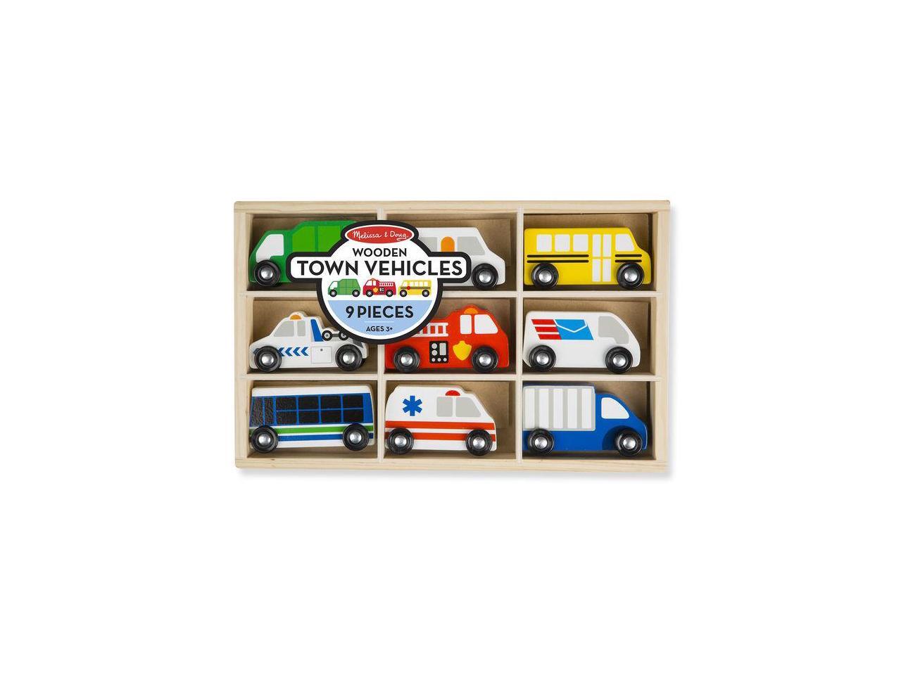 melissa and doug wooden town and vehicles
