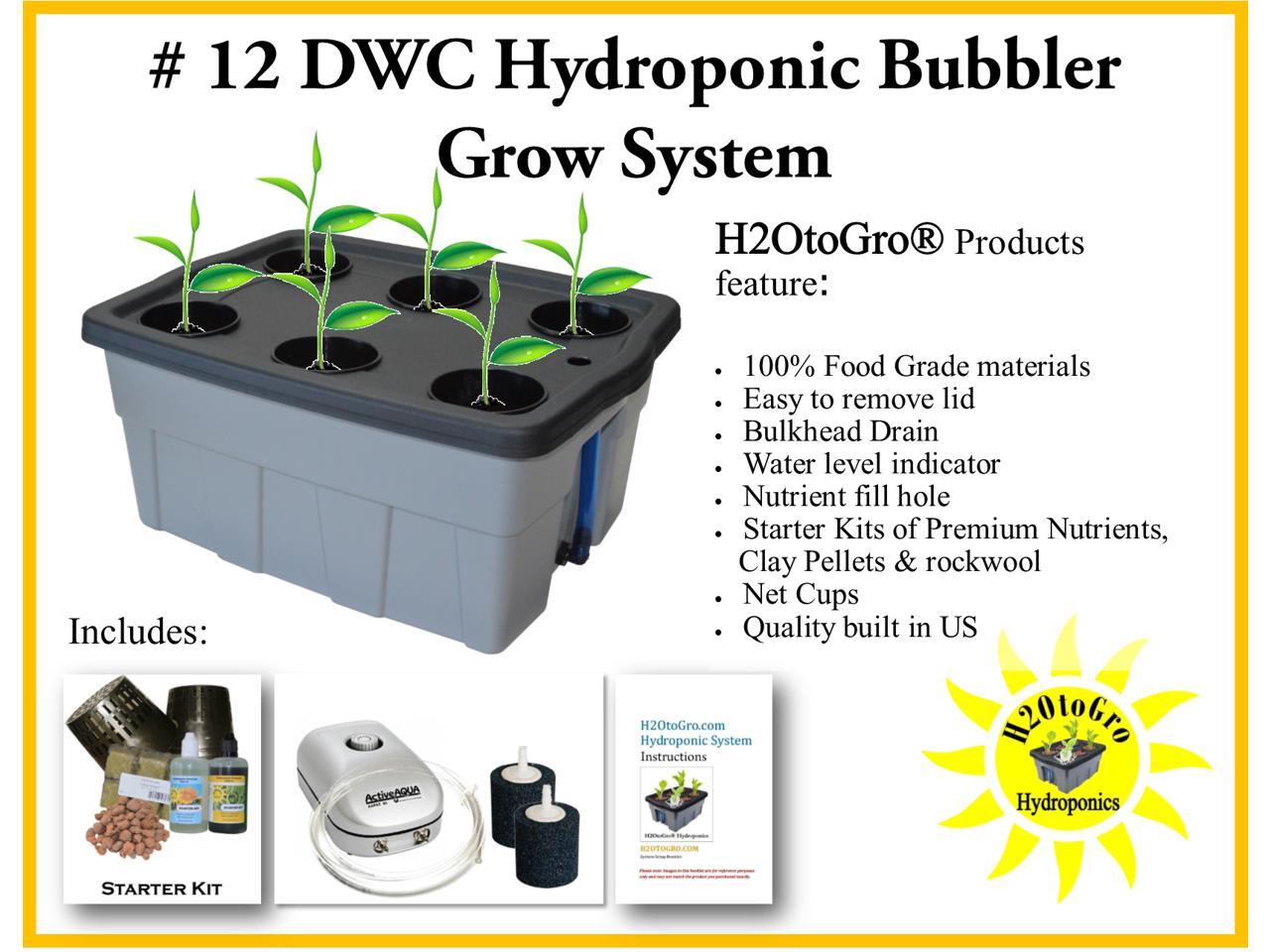 Co2 for Hydroponic grow kits system bubble tub DWC bubbler hydro garden clones 