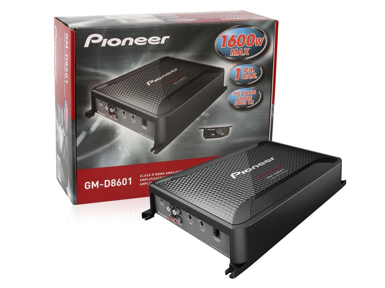 New Pioneer Gmd8601 1600W Car Audio Mono Amplifier Amp With Bass Knob