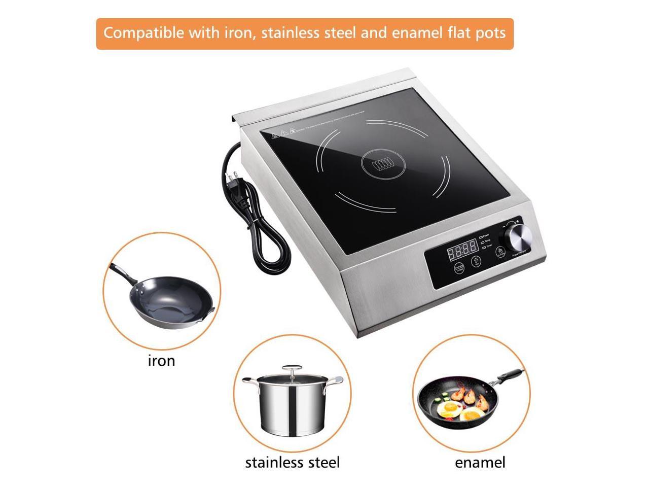 Yescom 3500W Commercial Induction Cooktop Electric Stove Burner Rapid ...