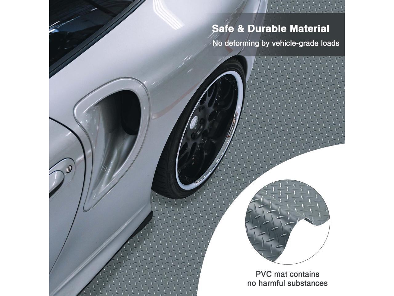 Yescom Garage Floor Mat Roll Diamond Car Parking Protect Trailer Grey PVC 13x5 Ft 