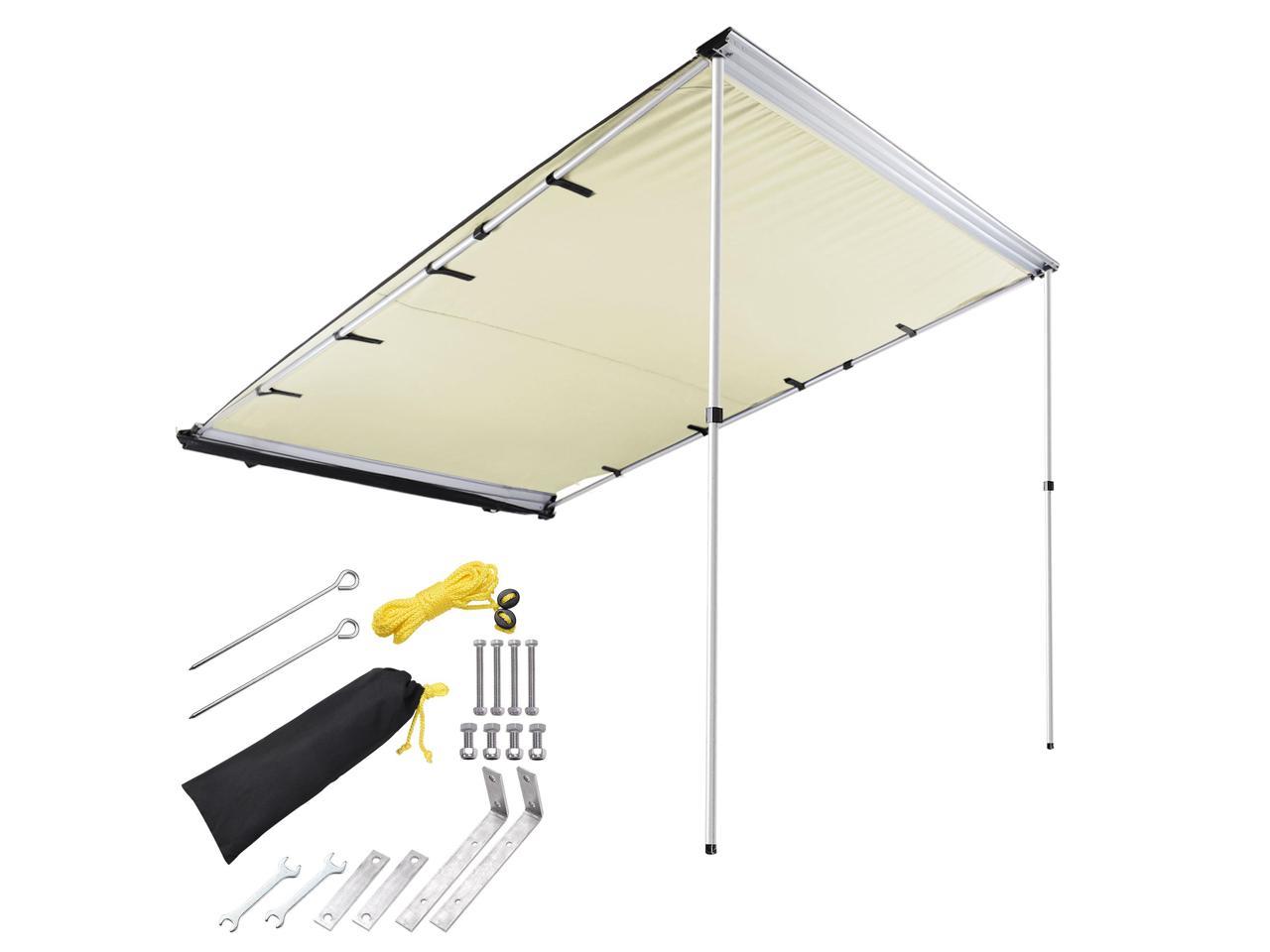 Awning Retractable SUV Rooftop Side Tent Shelter Waterproof UV Camping 6.6x8.2ft 