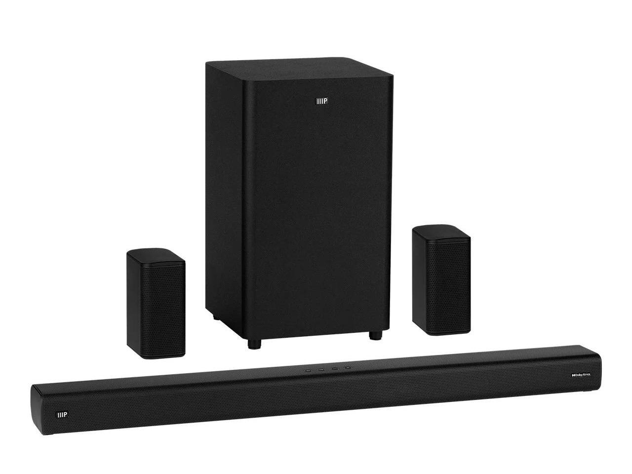 Monoprice SB600 Dolby Atmos 5.1.2 Soundbar with Wireless Subwoofer