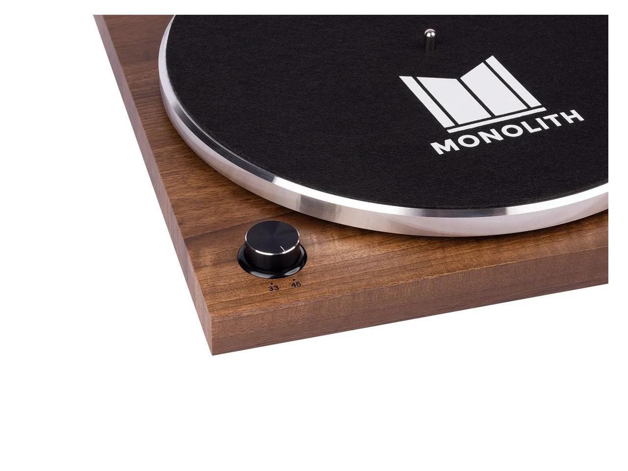 Monoprice Monolith Belt Drive Turntable with AudioTechnica ATVM95E Cartridge, Bluetooth, Phono