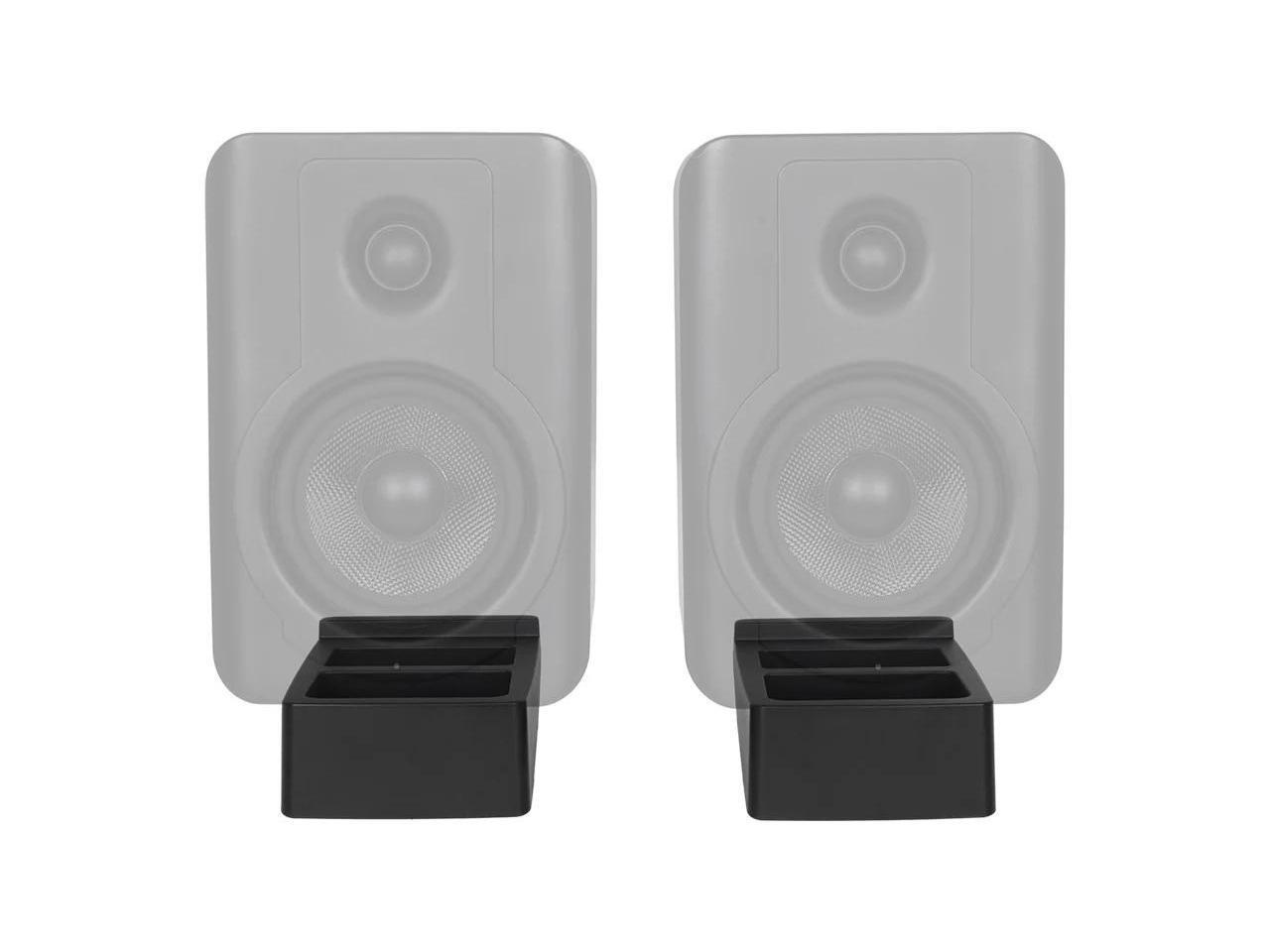 Monoprice Tilted Wedge Desktop Speaker Stands for Medium Sized Speakers