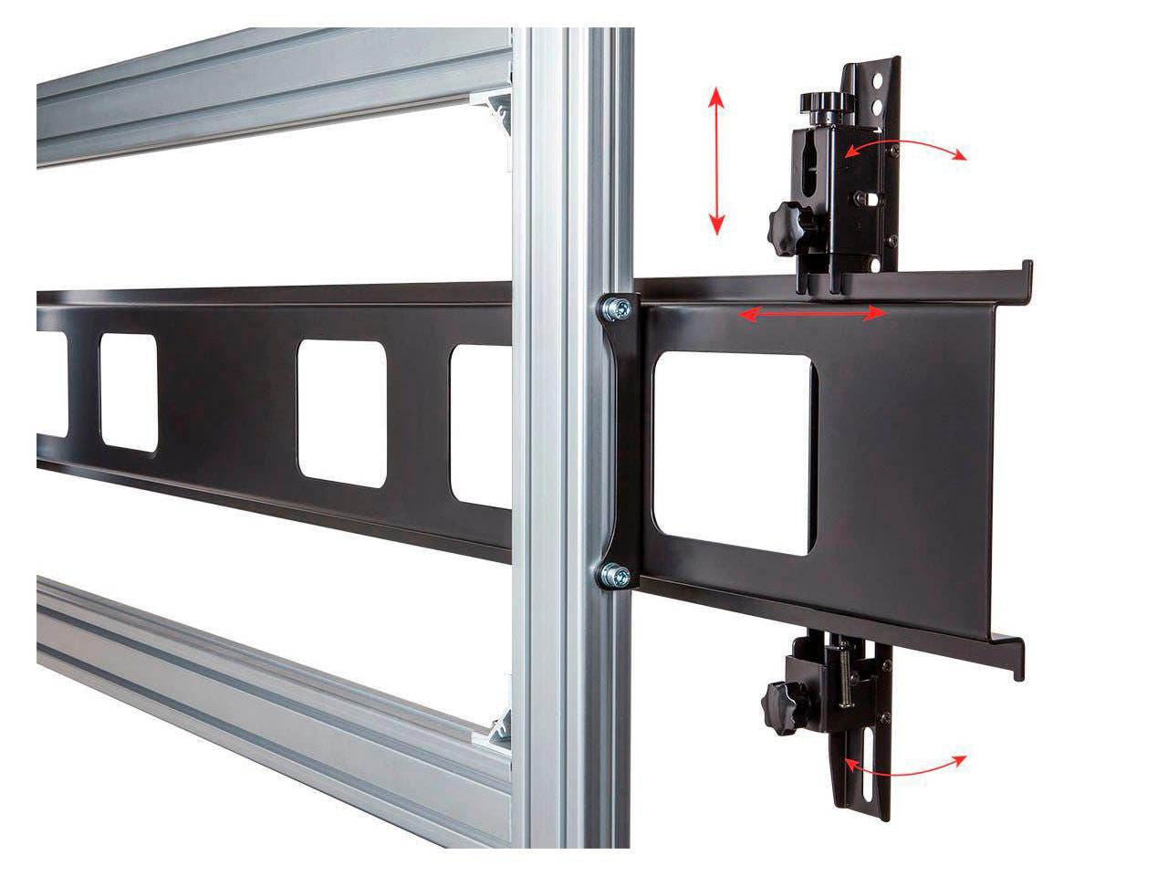 Monoprice Commercial Series 2x2 Video Wall Mount Bracket System Rolling
