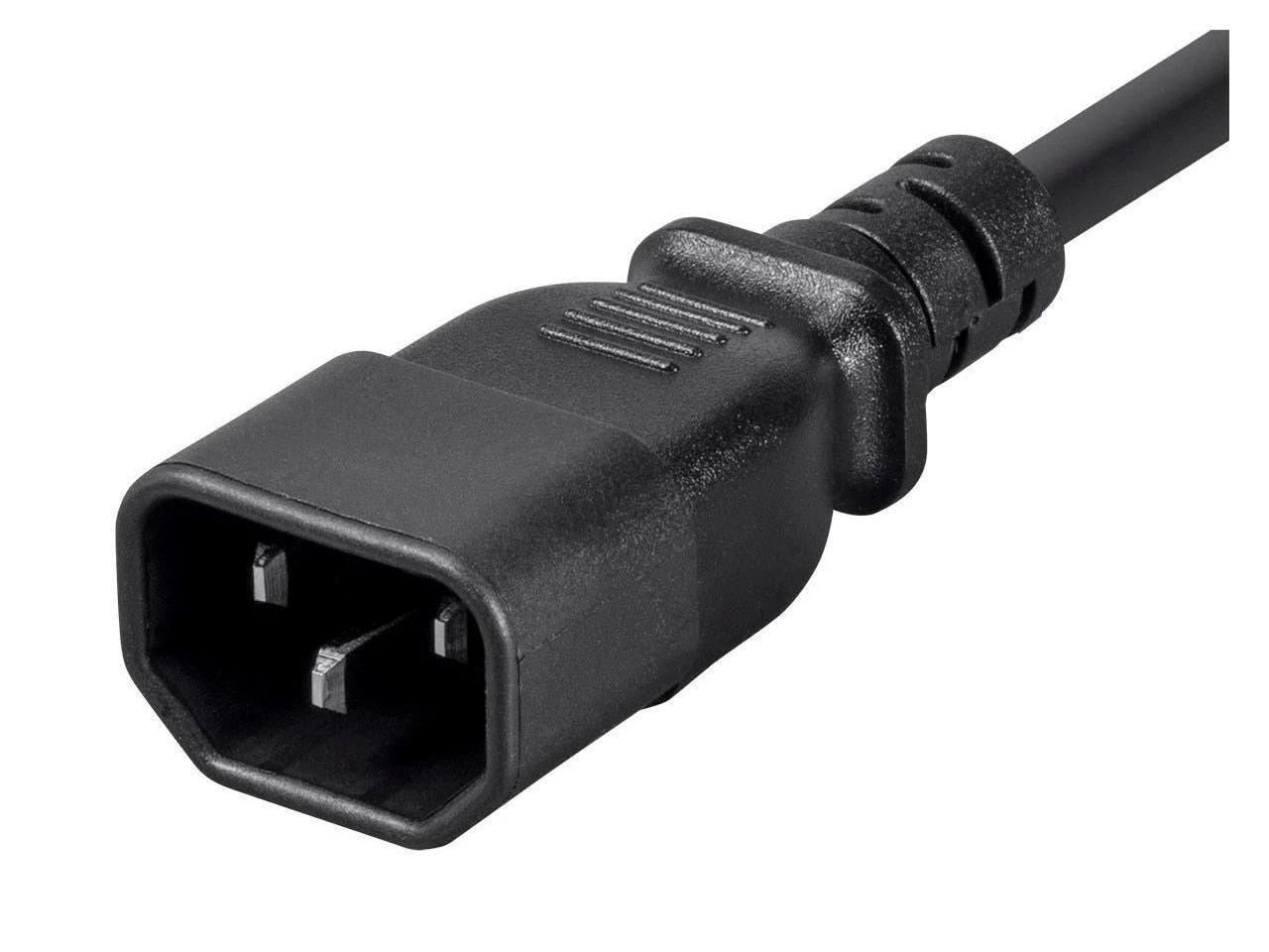 Monoprice Desktop Computer Power Cord 3ft Black, IEC 60320 C14 to