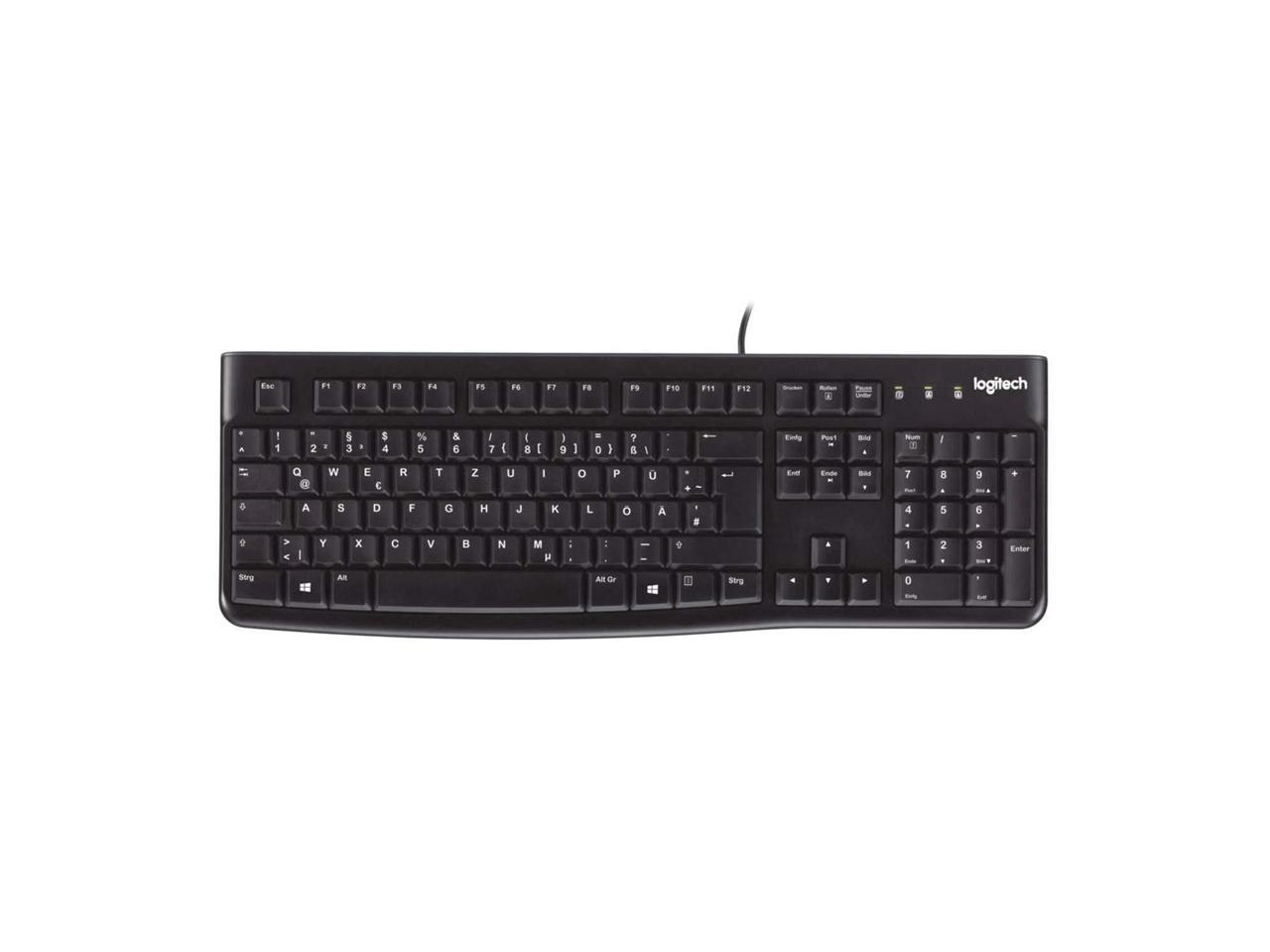 Logitech K120 920 002499 Black Wired Keyboard Espanol Qwerty 