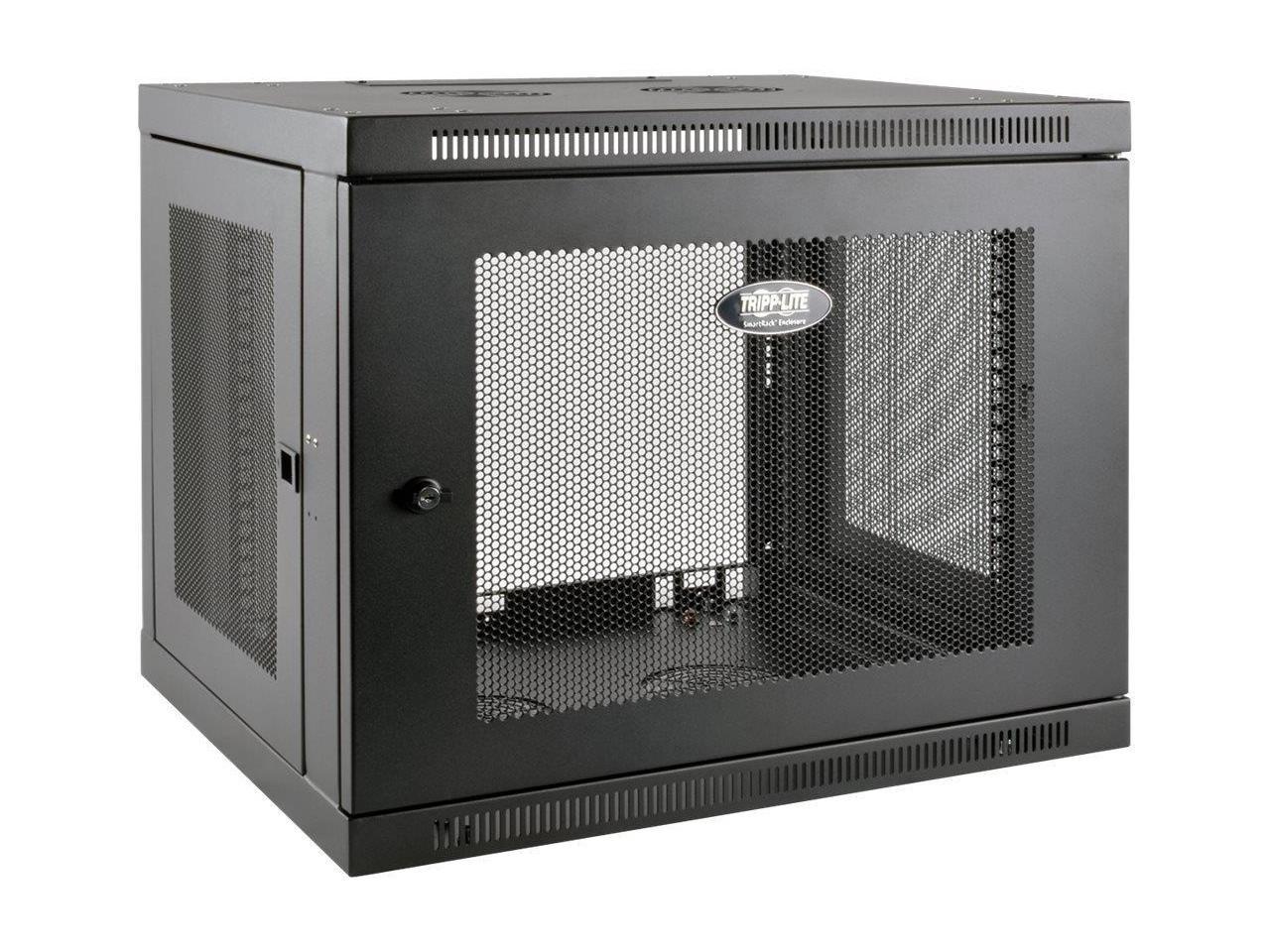 Tripp Lite 9u Wall Mount Rack Enclosure Server Cabinet Low Profile Deep 