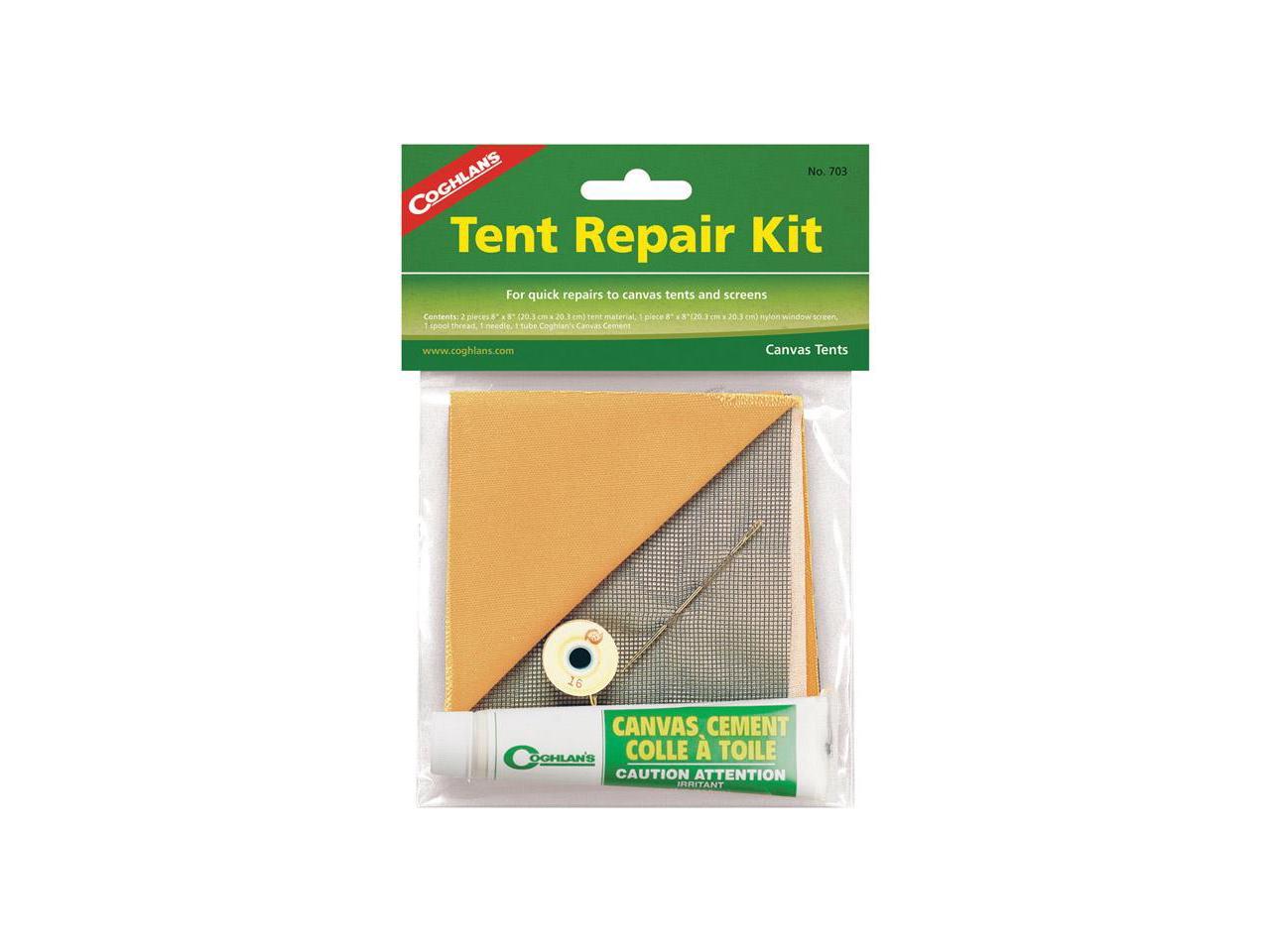 2-Pack Coghlan's Tent Repair Kit for Canvas w/ Cement Patches Nylon Screen 
