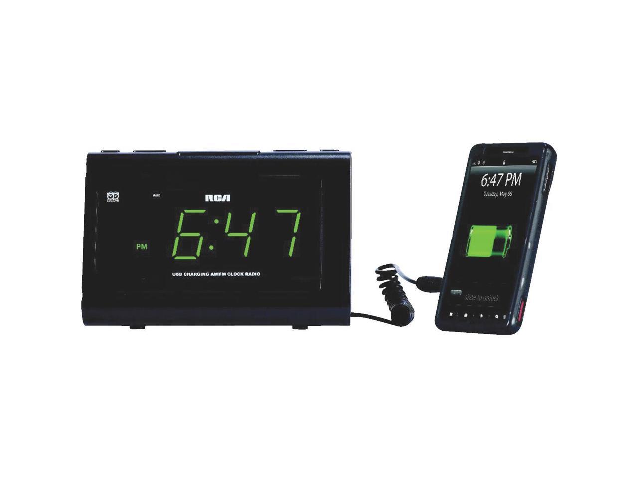 RCA Dual Wake USB Charging Clock Radio RC142