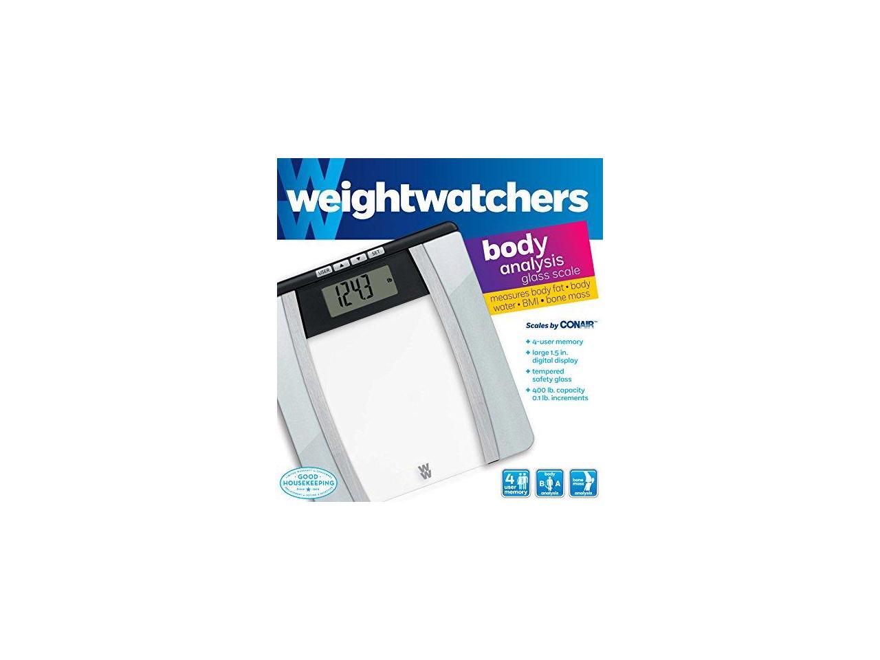 CONAIR WW701 Weight Watchers Body Analysis Glass Scale