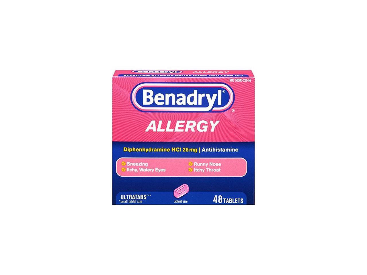 Benadryl Allergy Ultratab Tablets - 48 Ct - Newegg.com