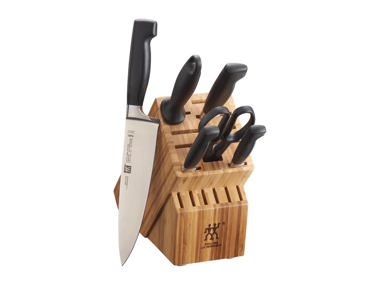 J.A. Henckels 35297-000 Four Star 7-Piece Knife Set with Block 