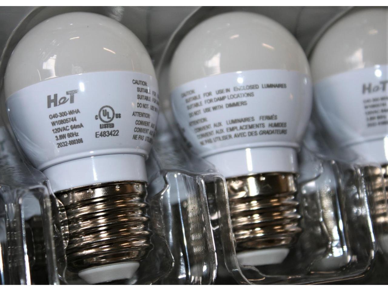 Lot 120pcs H&T W10805744 LED Appliance lamp bulb light 120V E26