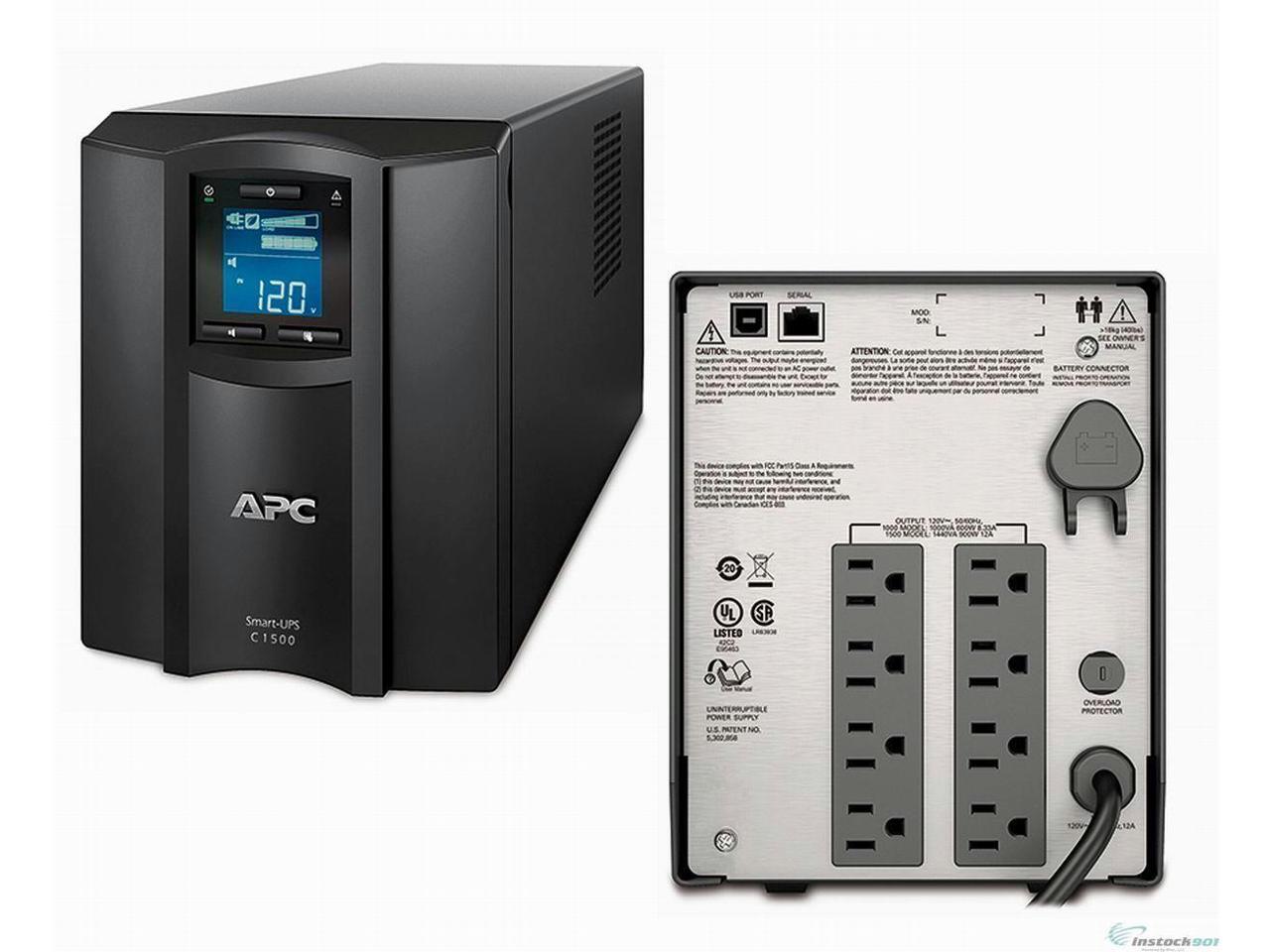 Refurbished: APC Smart-UPS C SMC1500 Line-interactive UPS - 1500 VA/900 ...