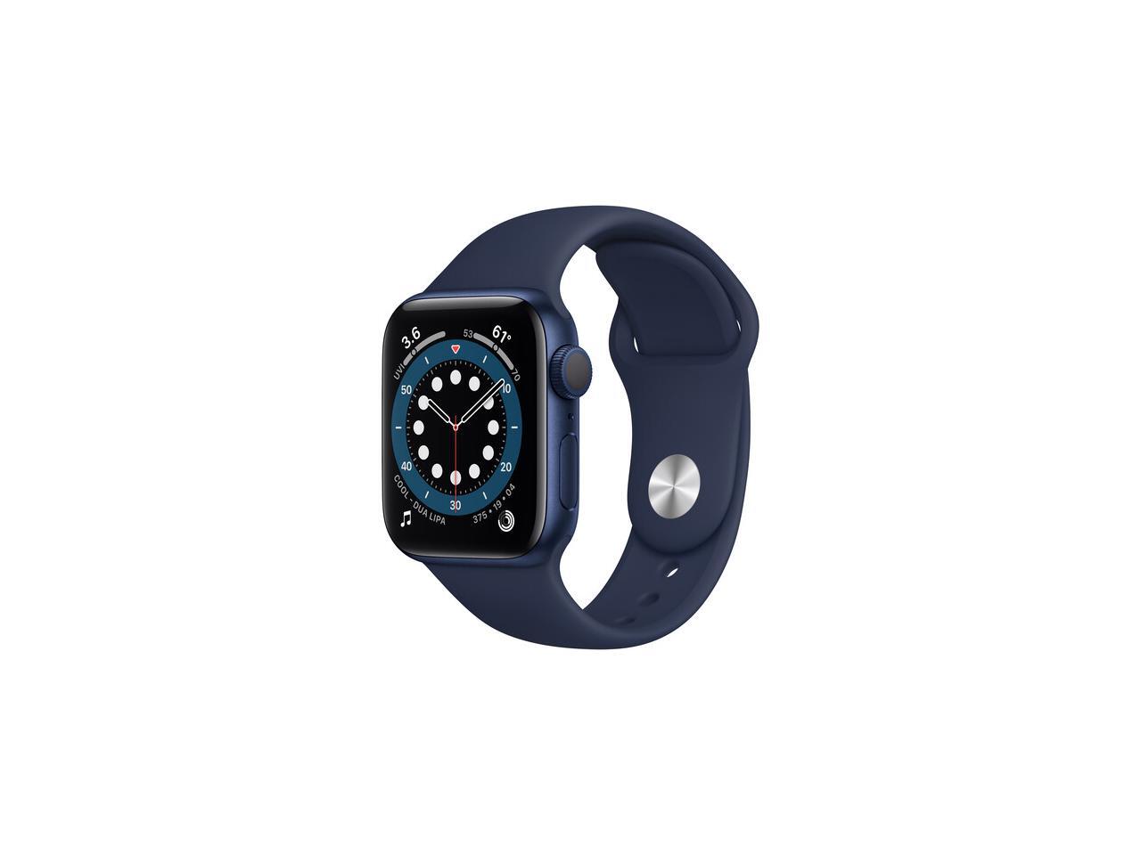 Apple Watch Series 6 (GPS, 40mm, Blue Aluminum, Deep Navy Sport Band)  MG143LL/A Smart Watch Smartwatch - Newegg.com